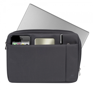 리바케이스 8203 중앙 노트북 파우치(13.3인치) [블랙, 퍼플] (355x255x40mm) | 리바케이스 판촉물 큐레이션 제작