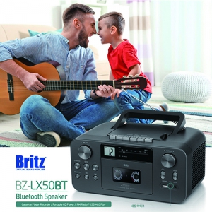 Britz 브리츠 BZ-LX50BT 휴대용 블루투스/라디오/카세트/CD 멀티스피커 | 브리츠 (Britz) 판촉물 큐레이션 제작